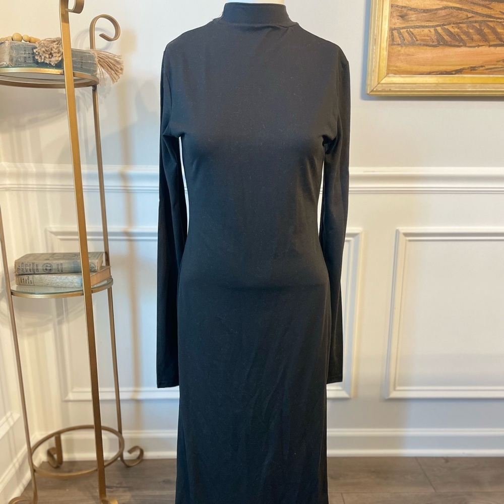 Long Sleeved Black Maxi Dress